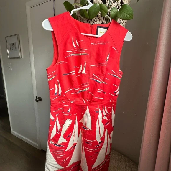 Maeve for Anthropologie Coral Sailboat Mini Dress - Picture 6 of 7